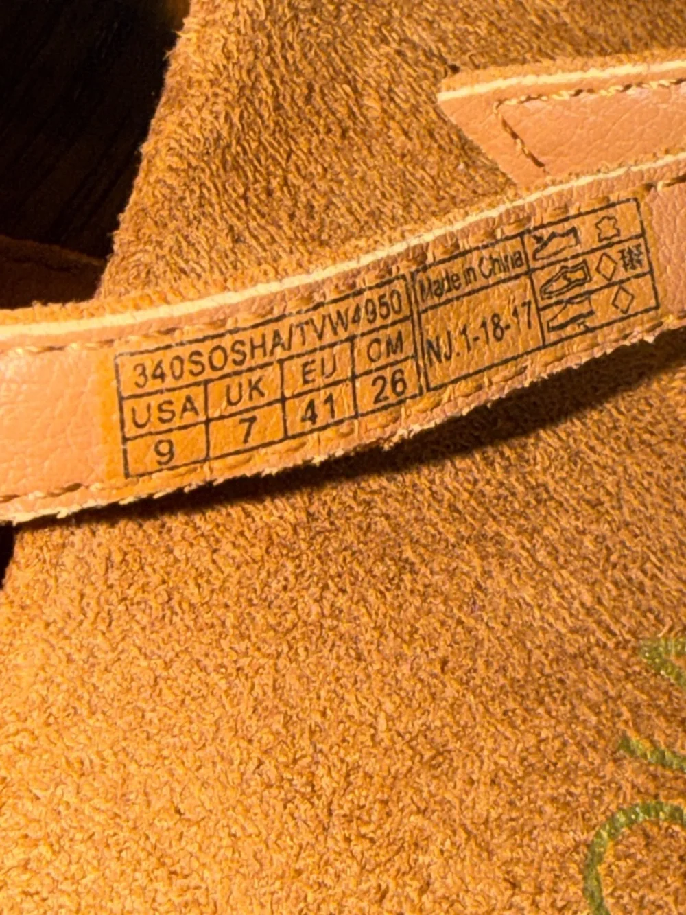 Vionic suede strap